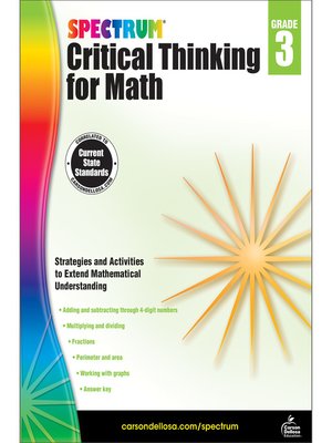 cover image of Spectrum Critical Thinking for Math, Grade 3